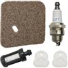 DORFEY 1set Filtro Aria Carburante Candela Adatto for Sthil FS38 FS45 FS46 FS55 HS45 FC55 KM55 Trimmer W/Primer Lampadina