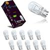 LIGHTWORLD24 Welt der Lichter LIGHTWORLD24 10 x Lampadine Auto T20 W21/5W 12V W3x16q, Lampadine alogene con attacco in vetro per luci freno, luci diurne, luci posteriori, luci di parcheggio, omologate E