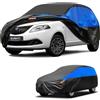 GunHyi Copriauto Gunhyi Impermeabile e Traspirante, Telo per Lancia Ypsilon, Copriauto Nero e Blu, Telo da Garage Completo per Proteggere Dalla Pioggia.