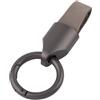 Adunsiaoto Portachiavi per Auto, Portaschiavi Auto in Vera Pelle, Portaschiavi Universale Automotive Retro Leather Metal, Portachiavi Universale Con Anello Anti Perdita per Uomini E Donne(Grigio)