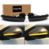 Esselle Parts Coppia Frecce LED Dinamiche per Specchietti compatibile con Audi A3 8V Sportback Sedan Cabrio Indicatori Laterali Sequenziali CANBUS Plug & Play | Nero Fumé