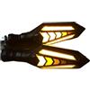 NFAHBAQA 2 Pezzi Indicatori Direzione Moto per Triumph Trident 660 Trident660 2021-2023, Sequenziali Frecce LED 12V, Universali Impermeabili e Resistenti, Alta Luminosità,Yellow