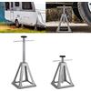 LZQ 2 cavalletti di sostegno regolabili in altezza per roulotte, in alluminio, per stabilizzazione, accessori per auto, caravan, portata fino a 1000 kg
