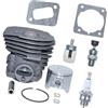 QASULER Anello spinotto pistone cilindro da 44 mm, for Husqvarna, 350 351 353 346, for JONSERED, CS 2150 2149 2152 2153 Parti placcate Nikasil for motosega Anello del pistone