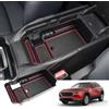 BIXUAN CX30 2024 compatibile con Mazda CX-30 2019-2024 Consolle CX 30 Tappetino antiscivolo vano portaoggetti accessori bracciolo organizer vassoio bracciolo centrale vano portaoggetti (rosso)
