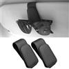 Anwlki portaocchiali Auto, 2 Confezioni, Magnetico, in Pelle, Porta Occhiali da Auto, per Auto, con Clip per Biglietti (Nero)