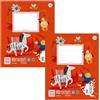 Formati Quaderno per parole W.9 Quart 20 fogli 6/6/6 mm a righe con linea centrale, 100% carta riciclata, 2 pezzi, rigatura progressiva per la scuola elementare