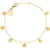 Purelei Bracciale Malihini Coin (oro e oro rosa), Bracciale donna con ciondoli, Gioielli in acciaio inossidabile, lunghezza 16/17,5/19 cm