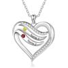 kaululu Collana Argento da Donna 925 Personalizzata Collana Cuore con Incisione Nome Regali per Mamma Nonna Donna Regalo di Compleanno (A-Nomi 2)