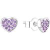 s.Oliver Orecchini a perno in Argento 925 Gioielli da orecchio per bambini, con zirconi sintetici, 0,6 cm, Argento, cuore, Fornito in confezione regalo per gioielli