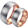 PAMTIER Fede Nuziale da Uomo in Carburo di Tungsteno Oro Rosa 8mm Misura 28