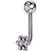 COCOCO 1 PZ Verticale Cappuccio Piercing Fiore Labbro Anelli Opale Sexy Vagina Genitale Piercing VCH Piercing Sopracciglio Gioielli