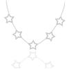 AM RINO MILANO Collana Donna con 5 Stelle e Zirconi Cubici, Acciaio Inox 316L Ipoallergenico, Catena Regolabile 40-45 cm, Stile Minimalista (Argento)