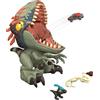 Mattel Jurassic World - Velociraptor Fierce Feeder, dinosauro interattivo con funzione inghiotti e rigurgita, dettagli ispirati al film e 4 accessori per nutrirlo inclusi, 4+ anni, JKG86