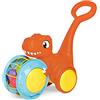 Toomies E73254 Tomy Pic & Push T. Rex, Children, Jurassic World, Educational Push & Go Vehicle, Colourful Dinosaur Toy for Baby Boys & Girls Aged 12 Months +, Multicoloured