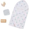 LullaBaby Accessori per bambole da 36 cm, set bagnetto blu a stelle