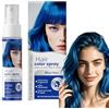 YANZEFEI Lacca per capelli temporanea blu | Crazy Blue Hair Color | Spray per capelli lavabile | Spray per capelli non nocivo | colore blu folle, trucco istantaneo per feste di Halloween, vegano