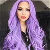 AFBeauty Drag Queen - Parrucca di capelli sintetici lunghi resistenti al calore, con riga centrale, attaccatura dei capelli naturale, colore lilla, lavanda, 56 cm