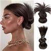 XFSRG Coda Capelli Clip ad Artiglio Estensione Chignon Disordinato Naturale Chignon Facile Professionale Accessori per Donne Ragazze (Marrone-nero)