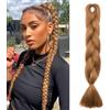 MY-LADY Extension per Treccine Africane 60cm 100g Treccine Extension Capelli Sintetici Jumbo Braiding Hair Crochet Twist Marrone chiaro