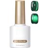 Generico Smalto semipermanente per, forniture per manicure Colore gel per - Smalto per serie Cat's Eye verde smeraldo - per donne Principianti Professionisti Salone di casa Matrimonio