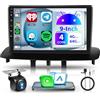 Asudaro Autoradio 9 pollici 2Din per Renault Megane 3 2009-2014 Navigatore Schermo Per Auto Carplay Wireless Android Auto Autoradio Bluetooth GPS WiFi RDS/FM SWC MIC Retrocamera Android 14 4+64G