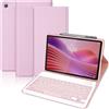 SXNIWBAI Custodia con tastiera per Lenovo Tab 10.1 2025(TB-311XU/TB-311FU), spagnolo Ñ Magnetico Rimovibile Tastiera Tablet per Lenovo 10.1'', Supporto per penna (Rosa)