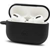 WC CaseZ compatibile con Apple AirPods Pro 1 e 2 - Custodia protettiva in silicone morbido con portachiavi di Wicked Cushions | Antiurto, resistente alla polvere e Wicked Designs | Black