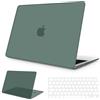NPUOLS Custodia per MacBook Pro 16 Pollici Cover 2024-2021 M4 M3 M2 M1 Pro Max A3403 A3186 A2991 A2780 A2485, 16,2 Opaco Rigide Protection Cover e Ultra Sottile TPU UE Tastiera Cover, Verde Scuro