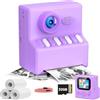 HODDRCCN Macchina Fotografica Bambini Istantanea Viola: HODDRCCN 48MP/1080P HD Macchina Fotografica Istantanea Bambini - Regalo Compleanno Natale per 3-14 Anni Ragazze Ragazzi - Include Cordino Portatile