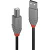 LINDY - Cavo USB 2.0 Tipo A a USB Tipo B, Cavetto USB Anthra Line 0.2 Metri, Tipo Maschio A/B, Velocità di Trasferimento Dati Speed Fino a 480Mbps per Tastiera, Stampante, Fotocamera, Hard Disk