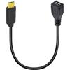 GLHONG Cavo Micro USB a Tipo C, 90 gradi angolare USB C Maschio a Micro B Femmina OTG Adattatore Converter per MacBook Pro, Laptop, Dispositivi Android (USB C/Tipo C Destra)