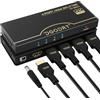 DGODRT Splitter HDMI 4 porte 4K 60Hz 1x4, splitter HDMI 1 in 4 out, supporto 4K@60Hz, 3D 1080P HDCP HDR Dol-by Atmos Scaler EDID