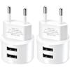 Leikedun 2 mini adattatore USB - ultra piatto 2 porte USB A caricatore USB 5 V 2,1 A, spina EU