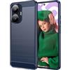 Generico Custodia Compatibile con Realme C55 / RMX3710 / Realme Narzo N55 display 6.72 Copertura Cover Protezione flessibile Gel Silicone TPU Morbida Matte Ultra Soft Slim Case (Carbon blu)