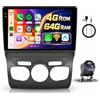 Hodozzy 4G+64G Autoradio per Citroen C4 B7 C4L DS4 2013-2017 Android 10 Pollici InCell Touch Schermo Radio Carplay Wireless Android Auto, Stereo 2 Din Bluetooth DSP GPS WiFi Radio FM RDS Telecamera