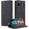 Ottcooed Cover per Samsung Galaxy S10 Plus Custodia, Cover Pellicola a Libro Portafoglio in Pelle Porta Carte Protettiva Slot per Scheda Flip Case Wallet Case Con Galaxy S10 Plus, Nero