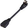 LARRITS 15cm HDMI 2.0 A Maschio a HDMI A Femmina Cavo adattatore Supporta 4K * 2K 60HZ HDR 1080P Per lettore DVD Blu-Ray TV montato a parete
