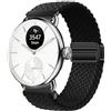 GIOPUEY 18mm Cinturini Magnetica Compatibile con Withings ScanWatch 2 38mm/Nova Brilliant 39mm/ScanWatch Light, Cinturino in Morbido Nylon Intrecciato [Unisex] [Traspirante] - Black