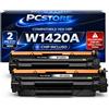 PcStore Toner Compatibile 142A con Chip per HP W1420A W1420X Nero | Compatibile con HP LaserJet M110 M110w M139 M139w M140 M140w e LaserJet Pro MFP M140w (KIT 2 PEZZI)