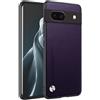 HAFFAN Custodia Cover Protettiva per Cellulare per Google Pixel 8a (6.1 inches), Stile Similpelle - Viola scuro