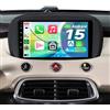 ACAVICA Autoradio Android 15 per FIAT 500X 2015-2020 - 4+64GB, 9" Touchscreen HD, Navigatore GPS, Wireless CarPlay/Android Auto, Bluetooth 5.4, WiFi 6.0, FM RDS, CANBUS Stereo Auto