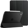 JETech Custodia per iPad Pro 13 Pollici M4 (2024), Sottile Supporto Rigido Retro Conchiglia Intelligente Cover con Auto Svegliati/Sonno (Nero)