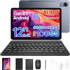 Luzglo P12 Android 16 Tablet 12 Pollici, T7280 Octa-Core, 48GB RAM+128GB ROM/2TB TF, IPS 2.4K Display 120 Hz, 10000 mAh,WiFi5, 8MP+13MP,Gemini AI, Tablet con Tastiera, Face ID/GPS/OTG/FM, Grigio