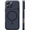 TAURI Magnetica Cover per iPhone 16 Pro Max con Protezione Totale dell'Obiettivo, [Compatibile con MagSafe] Protezione dei Pulsanti della Fotocamera, Protezione Militare Antishock Sottile - Nero