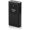 TQUXNGA Kit Involucro PowerBank Caricabatterie Mobili Da 20000 MAh Cavo Integrato PD22 5 W Display LCD a Ricarica Rapida Shell Dispositivo Multiplo USB C Powerbank