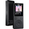 ODEJOI Lettore MP3 da 32 GB, Bluetooth 5.3 e altoparlante, aggiornamento con tasti fisici (indietro, menu, volume), solo 37 g, con cuffie, radio FM, registratore vocale mini design, suono HiFi, fino a 128 G