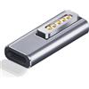 Voltrique Adaptateur Magnétique Mag 2 vers USB C pour MacBook Pro Air 2013-2015, Convertisseur de Charge Rapide PD 100W avec Connecteur en T Tip, Alliage d'Aluminium