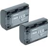 EXTENSILO 2x batteria compatibile con Sony DCR-HC37(E), DCR-HC27(E), DCR-HC51(E), DCR-HC47(E), DCR-HC53(E) fotocamera (650mAh, 7,2V, Li-Ion)