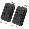 Giantdeer 2 prese USB da 12 V, per camper, 4,8 A, Dual USB, con interruttore on/off, 12 V, impermeabile, presa di ricarica USB, pannello per 12 V/24 V, auto, autobus, ATV, camion